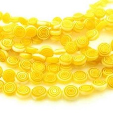 Murano Amarelo 10 mm 10  unidades