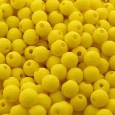 Bola 12 mm Resina Amarelo Fosco 10 g 10  unidades