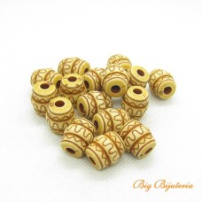 Afro resina bege 15x13 mm 10 gramas aprox. 6 unidades