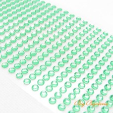 Cartela autocolante cristal verde 5 mm 430 unidades