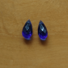 Cristal 20x10 mm Azul Gota 2  unidades