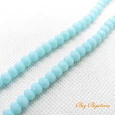 Cristal azul tiffany 06 mm fio com 100 peças