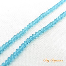 Cristal transparente azul 04 mm fio com 150 peças