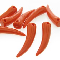 Dente de resina laranja 14x58 mm 25gr aprox. 5 unidades 