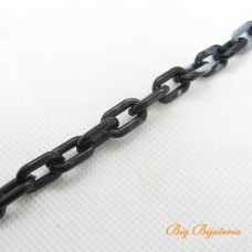 Elo de resina cadeado preto pequeno 10x12 mm 20 unidades