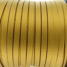 Cordão de Camurça 5 mm Dourado c/ Couro 5 metros