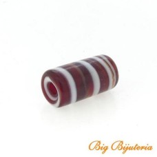 Murano 22x12 mm Marrom c/ Branco uma unidade