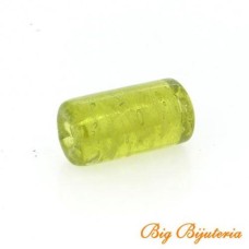 Murano 23x13 mm Verde Transparente uma unidade