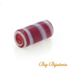 Murano Vermelho c/ Branco 23x12x12 mm uma unidade