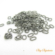 Argola grafite 04x02 mm latão 10 g 180 unidades