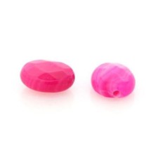Pedra Agata Pink Oval 10X14 mm 5  unidades