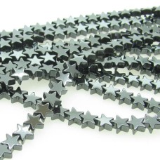 Pedra Hematita Estrela 6x6 mm Fio Aprox. 86  unidades