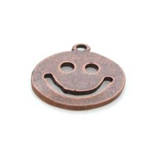 Pingente Cobre 28x24 mm Smile 3  unidades