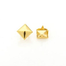 Spike Rebite Ouro Flash 10x10 mm 5  unidades