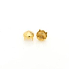 Spike Rebite Ouro Flash 10x10 mm 5  unidades