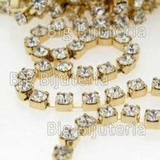 Strass PP14 Cristal Asfour Ouro Flash 1  m