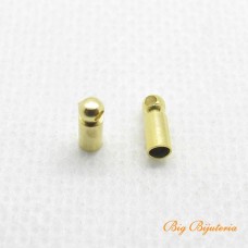 Terminal ouro flash 2.5x07 mm furo 2mm 10 unidades